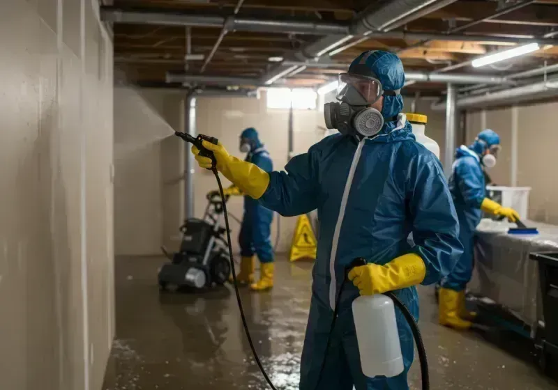 Basement Sanitization and Antimicrobial Treatment process in Winder, GA